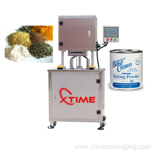 Semi-automatic tin can vacuum nitrogen sealing machine